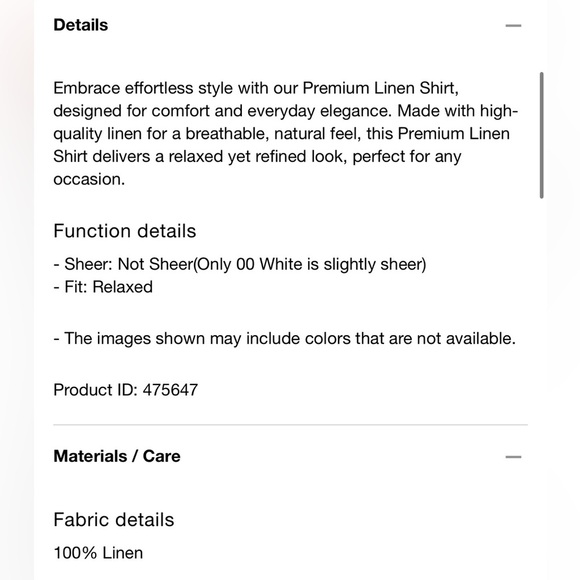 Uniqlo premium linen shirt white XS - Picture 2 of 7